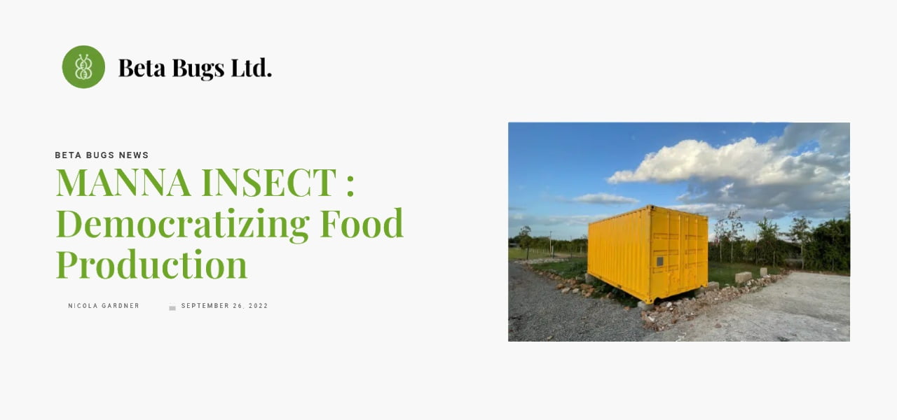Manna Insect featured in Beta Bugs news