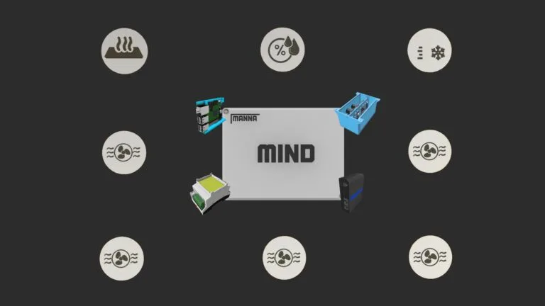 Manna MIND is a fully independent and automated climate control technology designed exclusively for effective, energy-efficient, contamination-free insect farming in optimal climate, especially for BSF farming