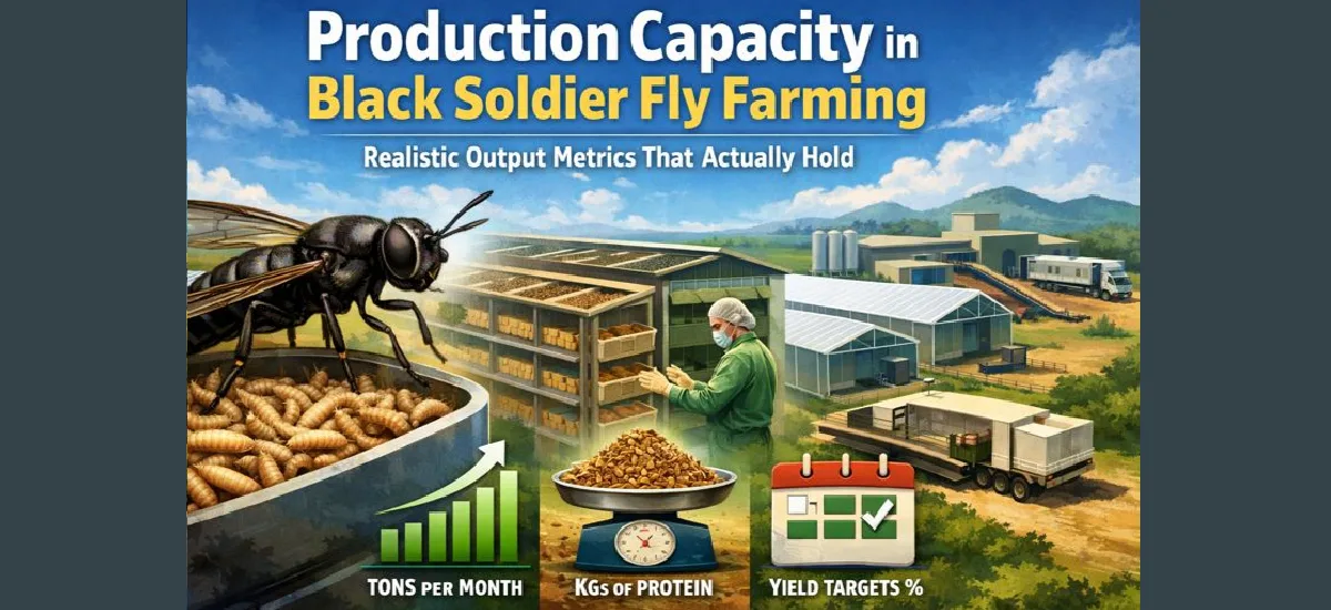 Production capacity in BSF farming